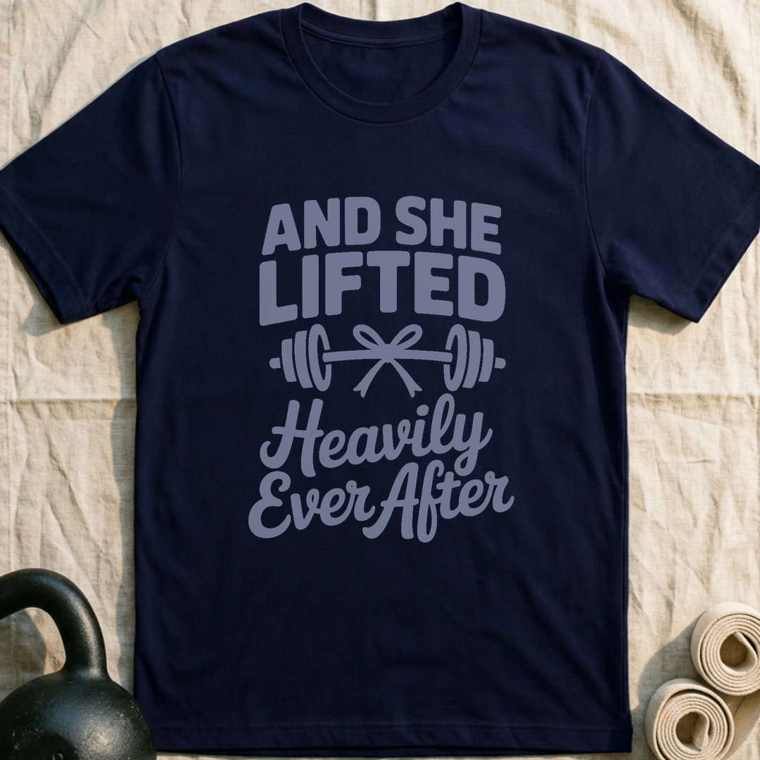 Lifted Heavily Ever After T-Shirt — Navy