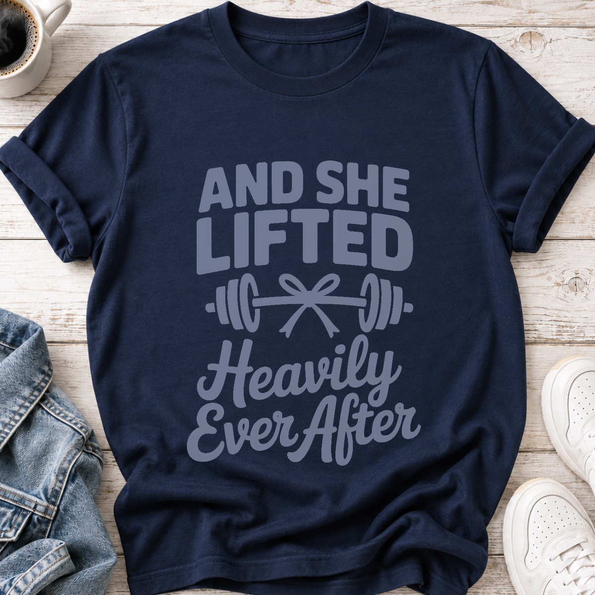 Lifted Heavily Ever After T-Shirt — Navy