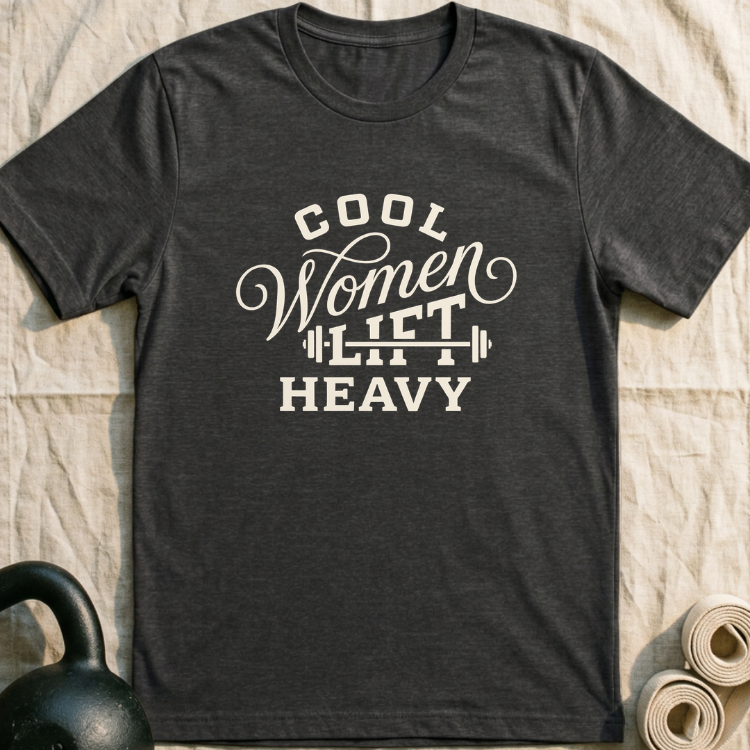 Cool Women Lift Heavy T-Shirt — Dark Grey Heather