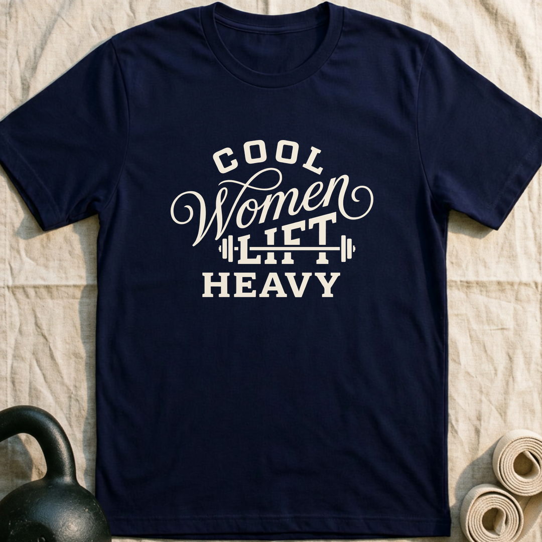 Cool Women Lift Heavy T-Shirt — Navy