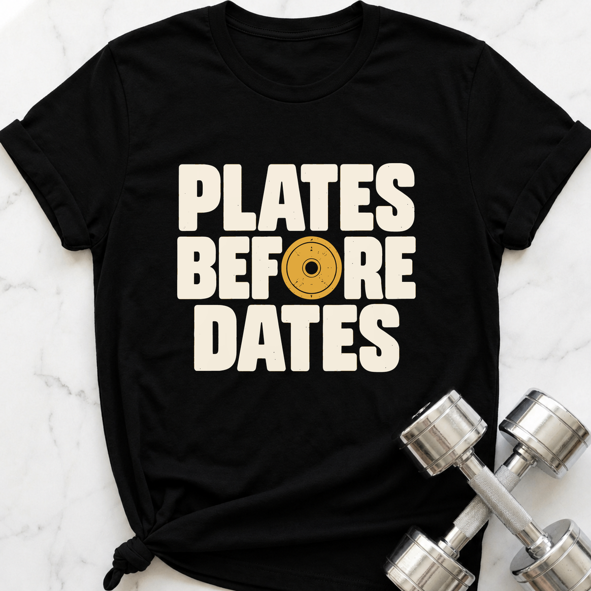 Plates Before Dates T-Shirt — Black