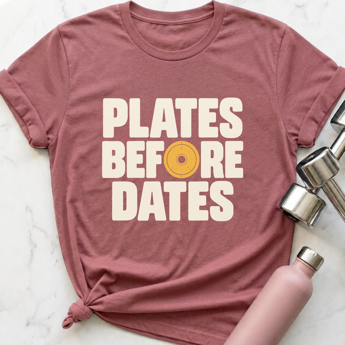 Plates Before Dates T-Shirt — Mauve