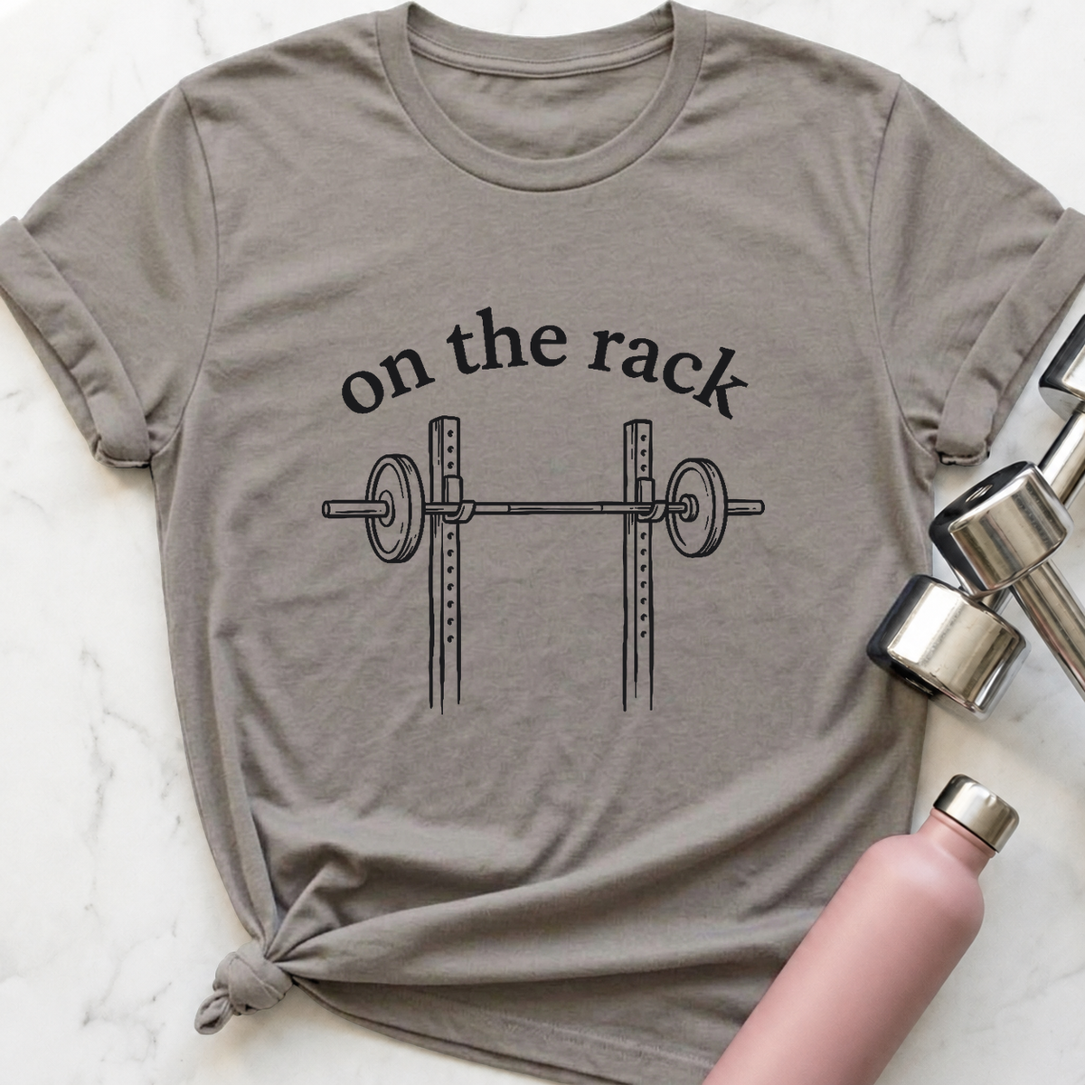 On The Rack T-Shirt — Athletic Heather