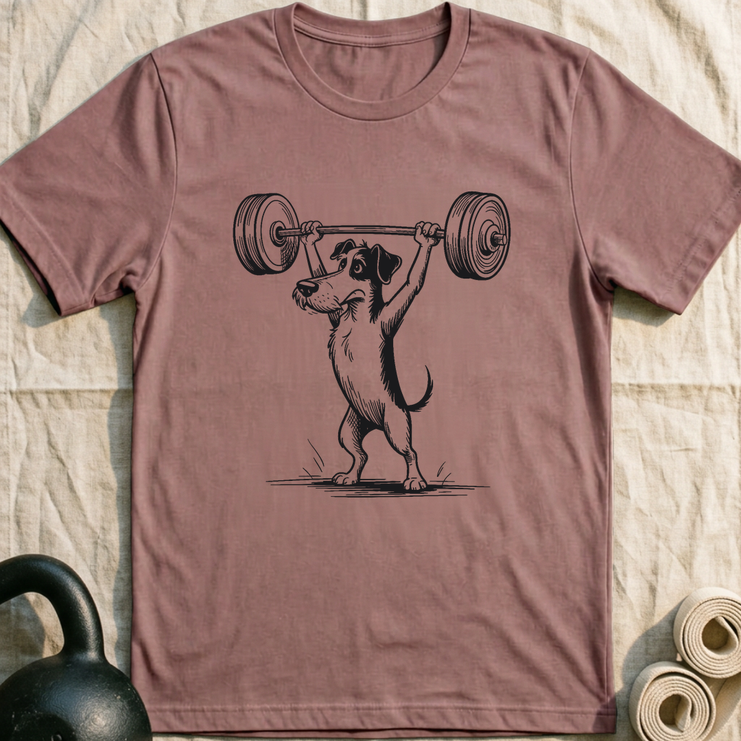 Overhead Press Dog T-Shirt — Mauve