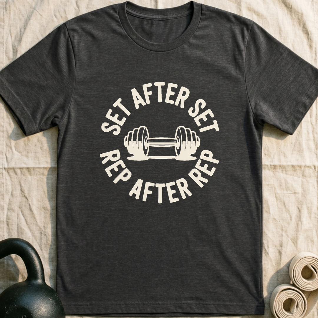 Set After Set T-Shirt — Dark Grey Heather