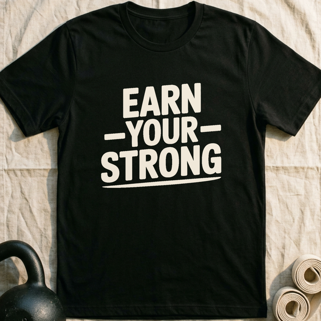 Earn Your Strong T-Shirt — Black