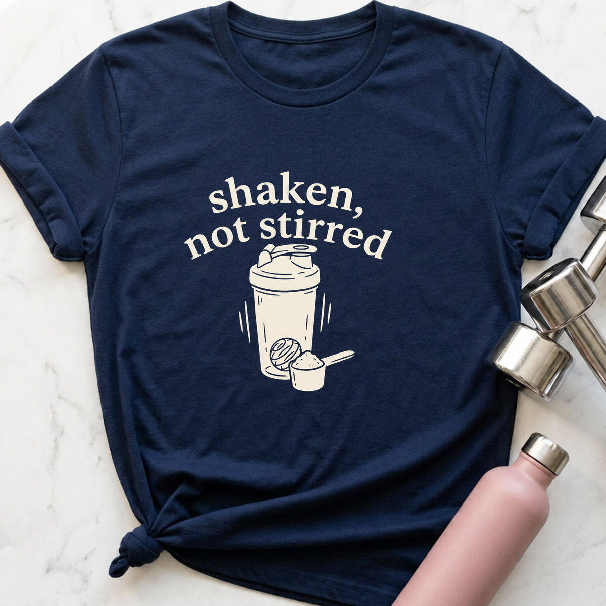 Shaken Not Stirred T-Shirt — Navy