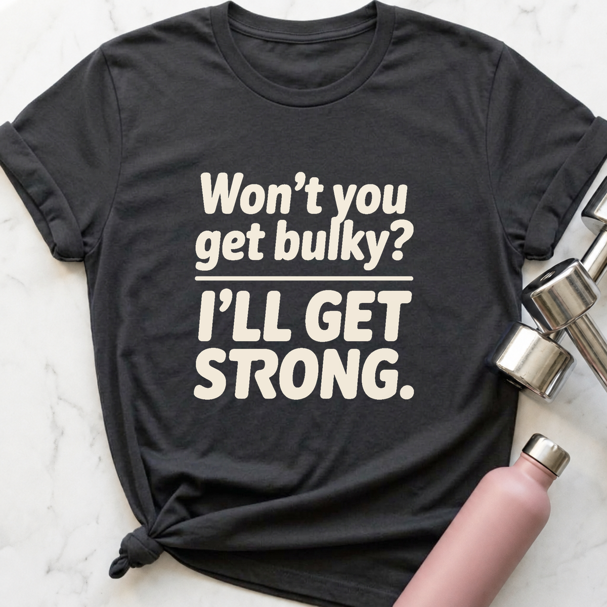 Won't You Get Bulky T-Shirt — Dark Grey Heather