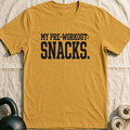 My Pre-Workout Snacks T-Shirt — Heather Mustard