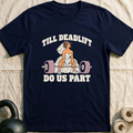 Till Deadlift Do Us Part Bride T-Shirt — Navy