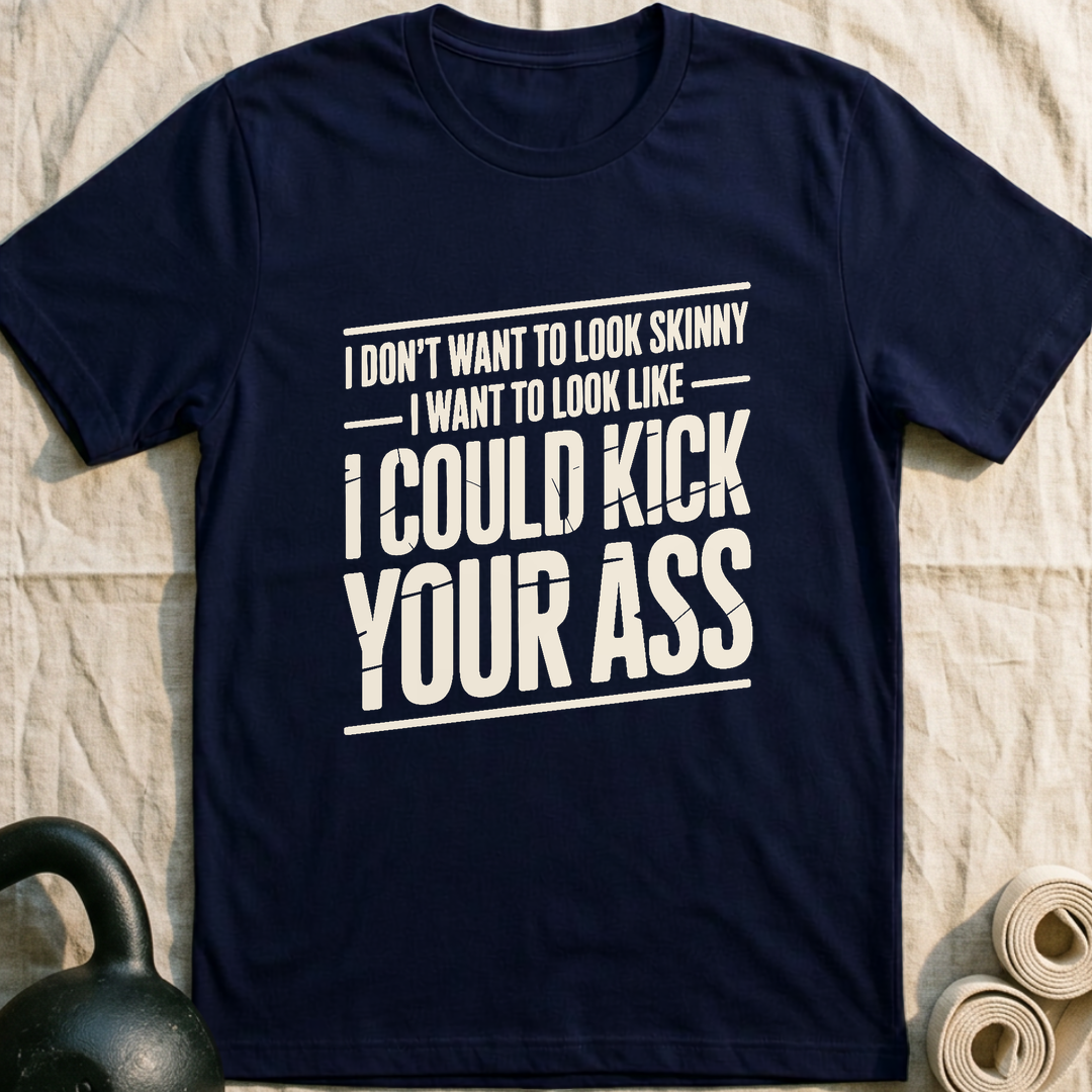I Could Kick Your Ass Vintage T-Shirt — Navy