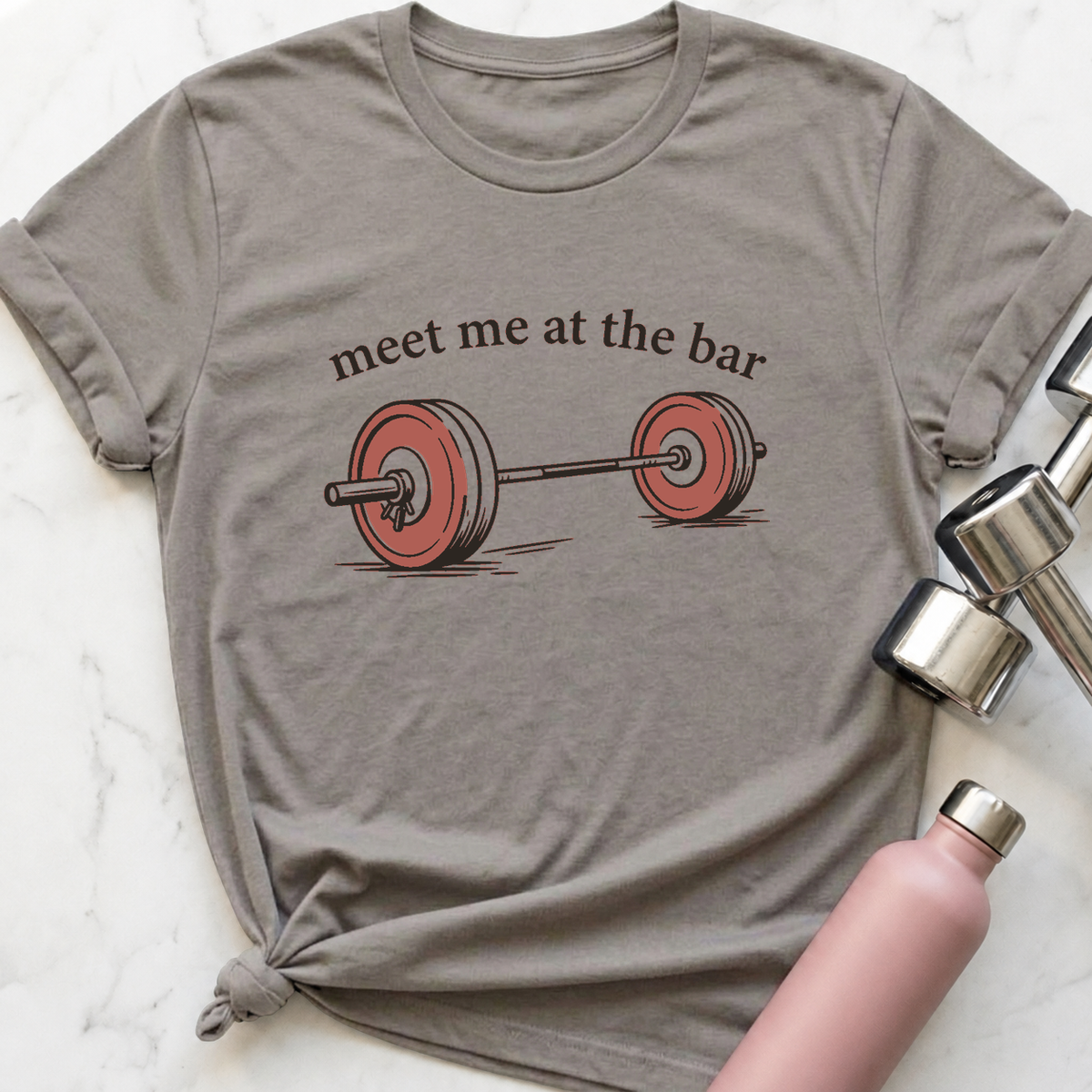 Meet Me At The Bar T-Shirt — Athletic Heather