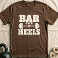 Bar Over Heels T-Shirt — Heather Brown