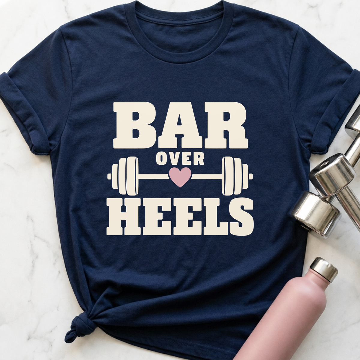 Bar Over Heels T-Shirt — Navy