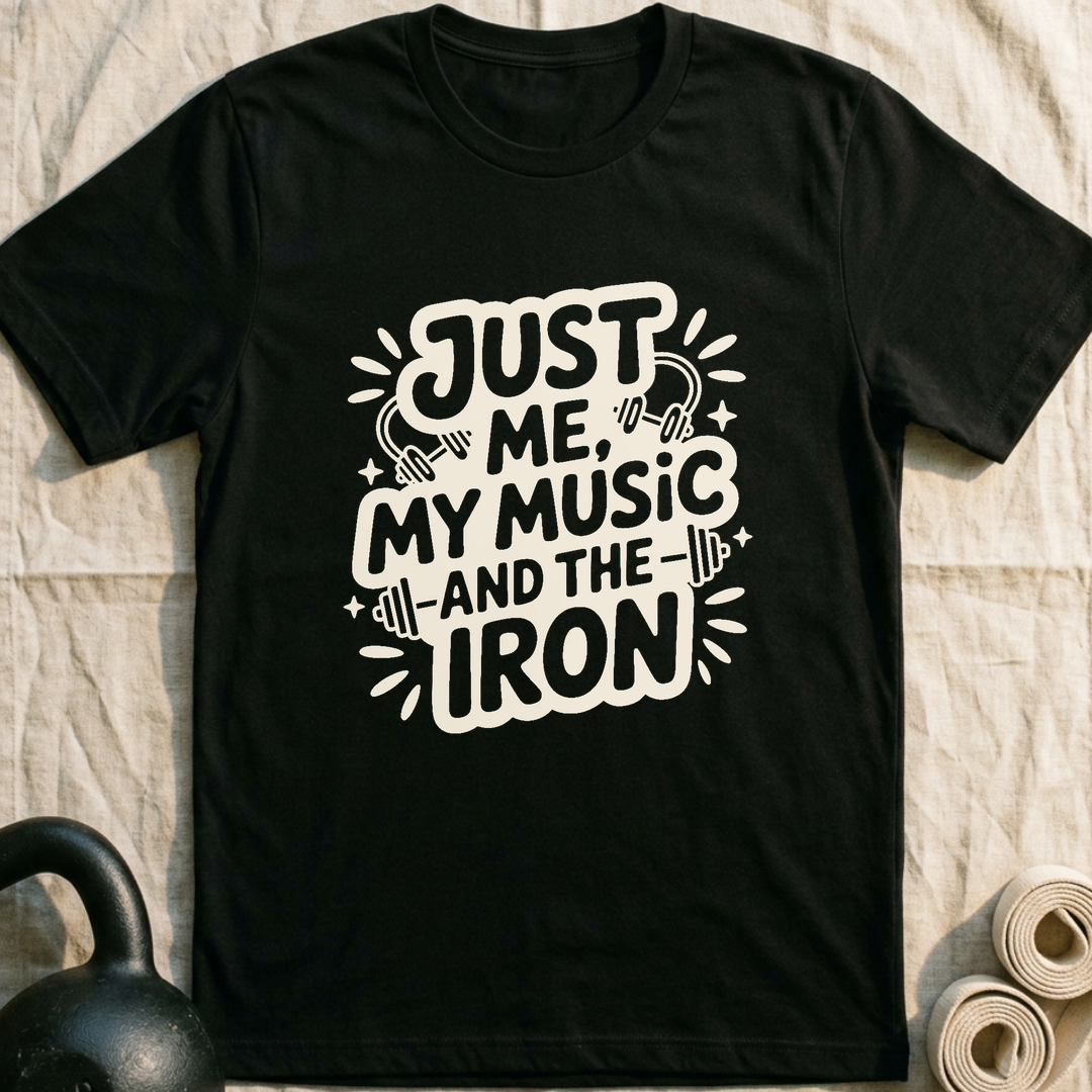 My Music And The Iron T-Shirt — Black