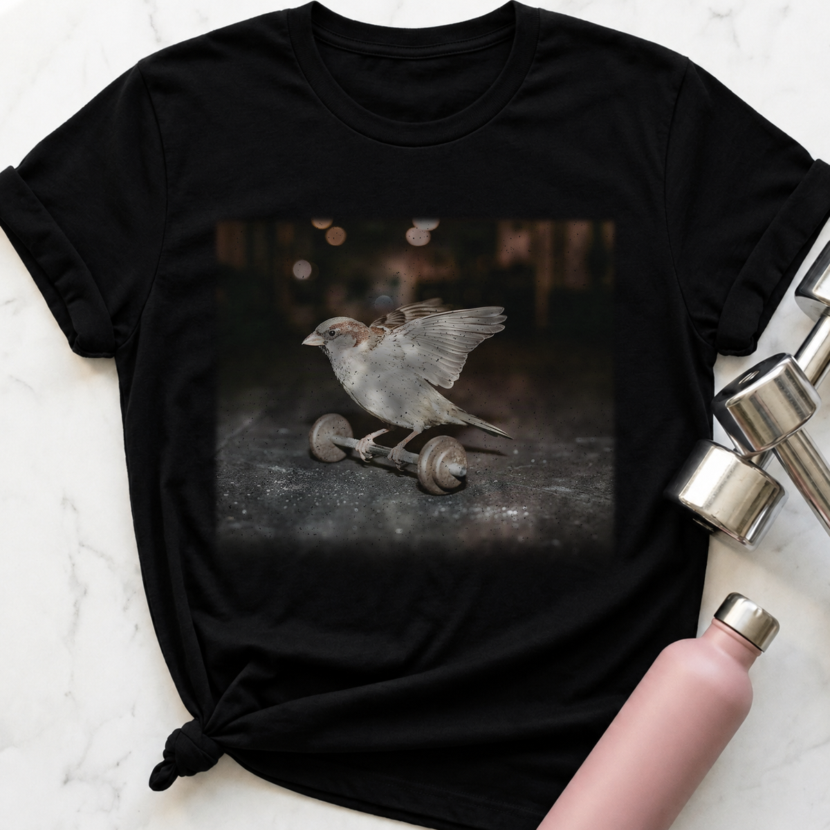 Gym Sparrow T-Shirt — Black