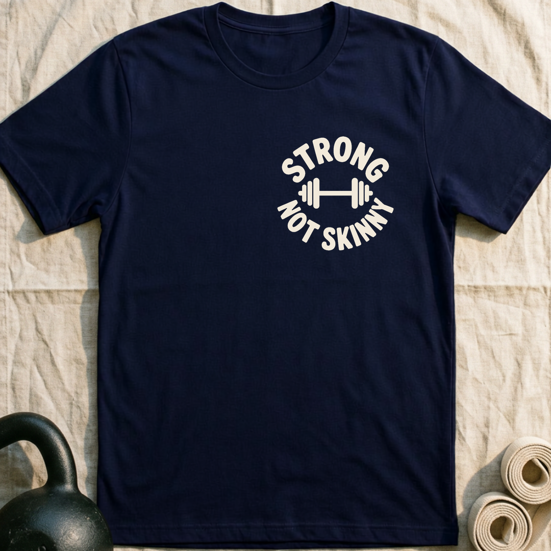 Strong Not Skinny Pocket T-Shirt — Navy