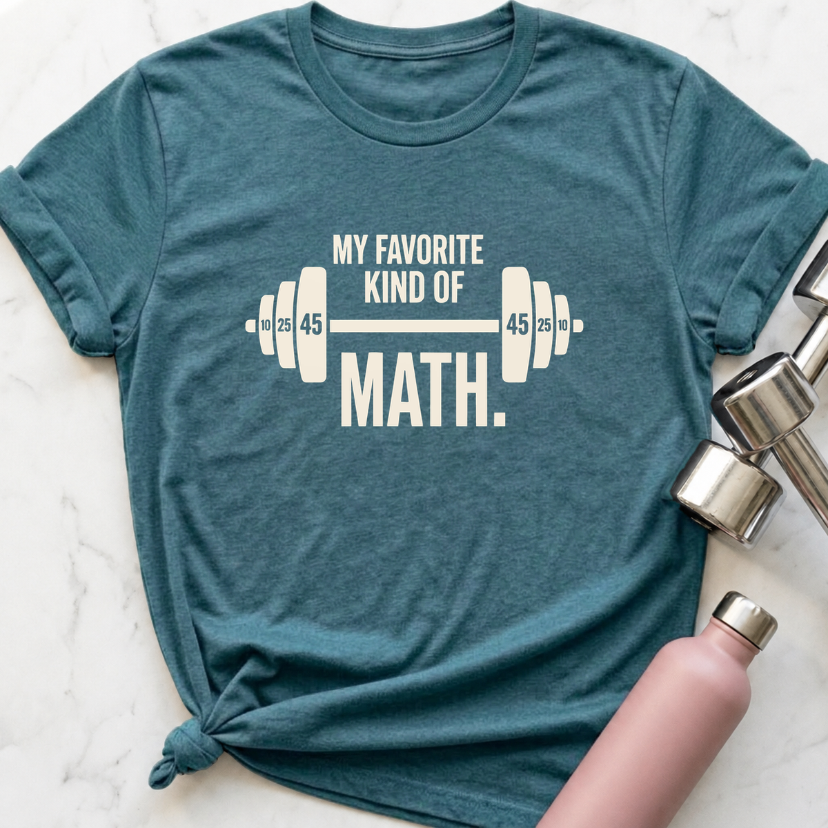 My Favorite Kind Of Math T-Shirt — Heather Deep Teal
