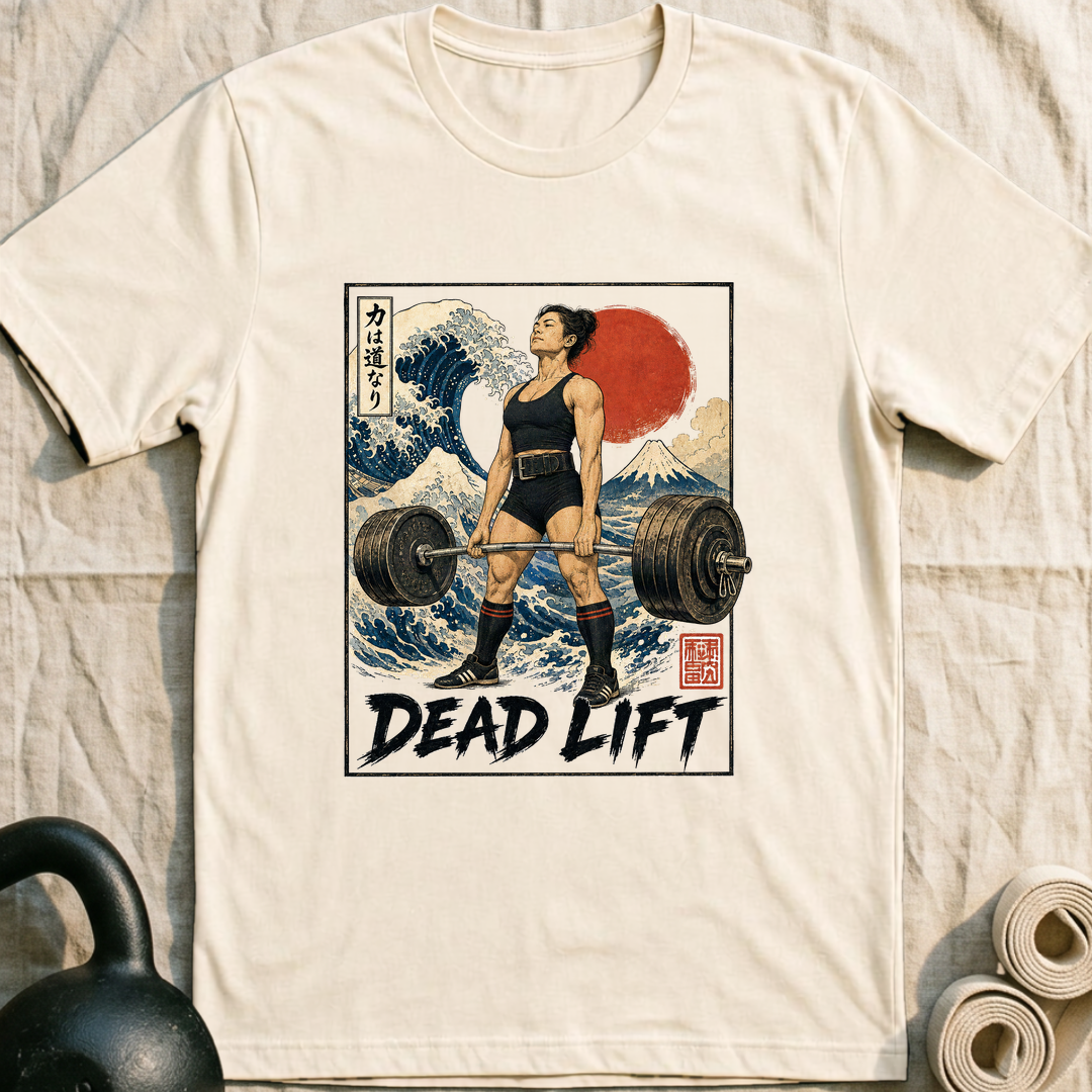 Dead Lift Wave T-Shirt — Natural