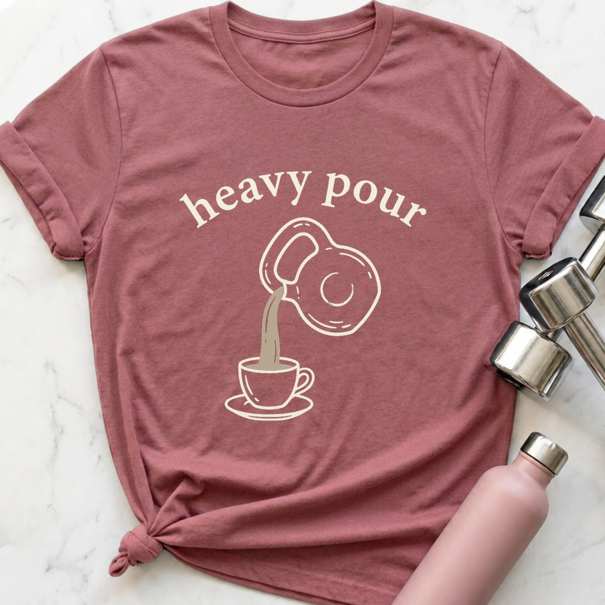 Heavy Pour T-Shirt — Mauve