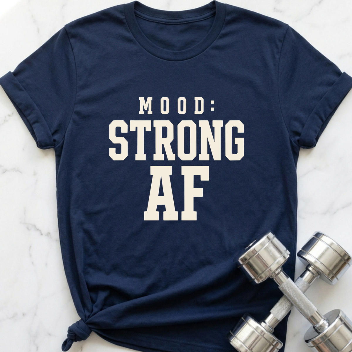 Mood Strong AF T-Shirt — Navy