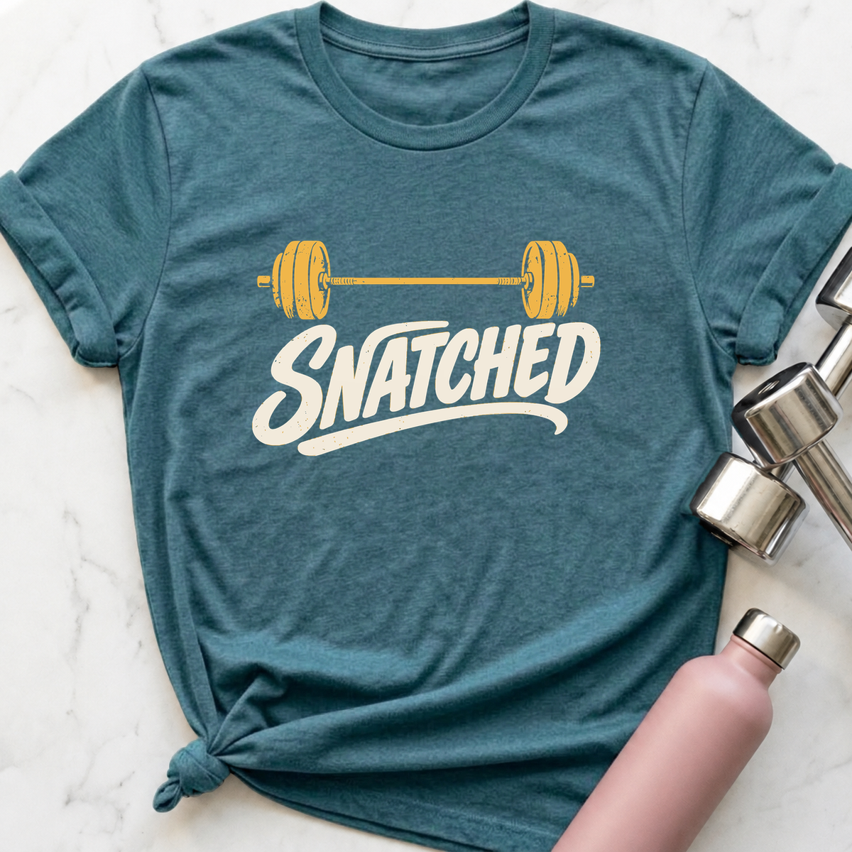 Snatched T-Shirt — Heather Deep Teal