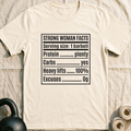 Strong Woman Facts T-Shirt — Natural