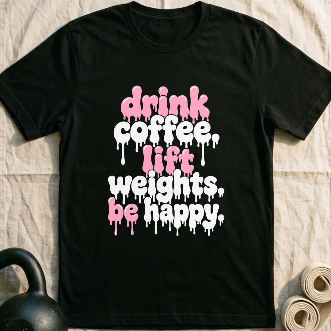 Drink Coffee Drip T-Shirt — Black