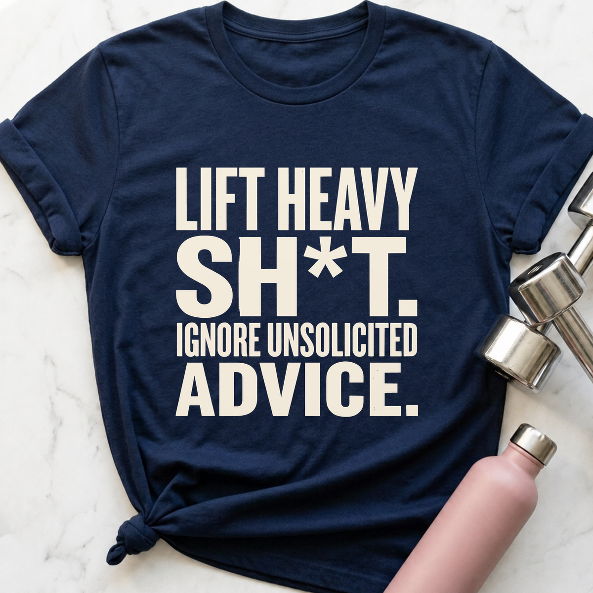 Ignore Unsolicited Advice T-Shirt — Navy