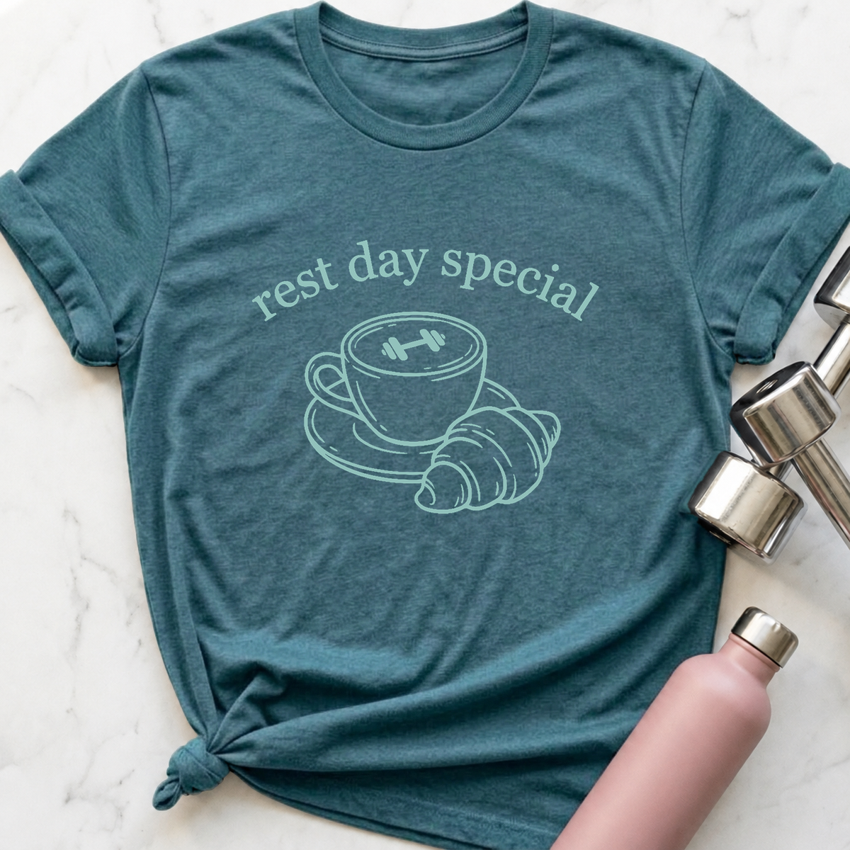 Rest Day Special T-Shirt — Heather Deep Teal