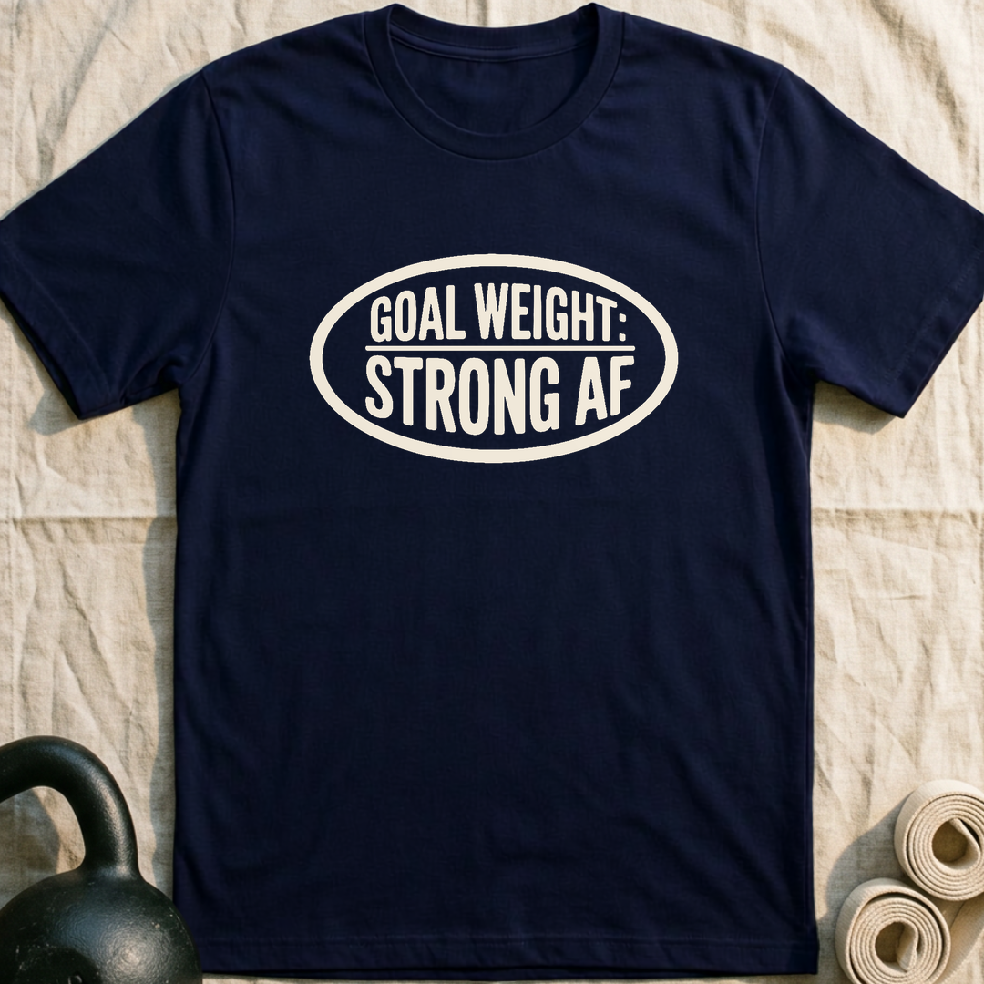 Goal Weight Plate T-Shirt — Navy