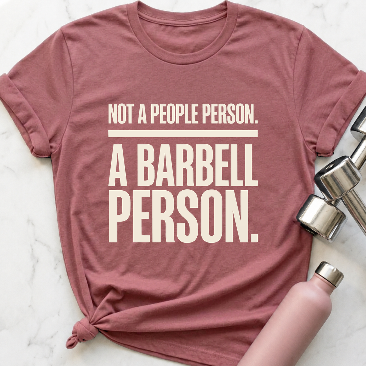 Not A People Person T-Shirt — Mauve