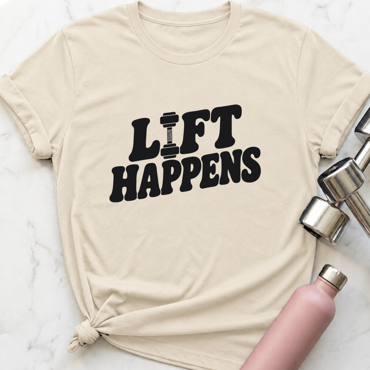 Lift Happens T-Shirt — Natural