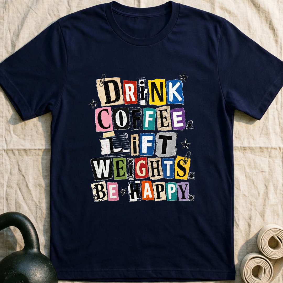 Drink Coffee Cutout T-Shirt — Navy