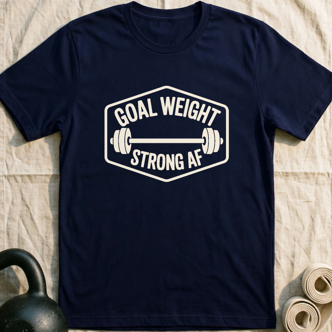 Goal Weight Badge T-Shirt — Navy
