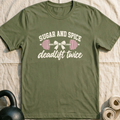 Sugar And Spice Deadlift Twice Bow T-Shirt — Military Green