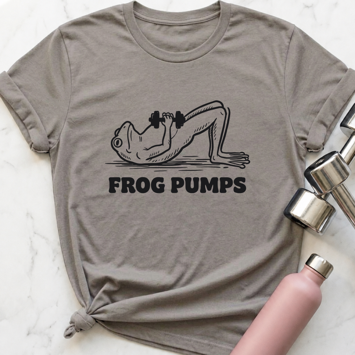Frog Pumps T-Shirt — Athletic Heather