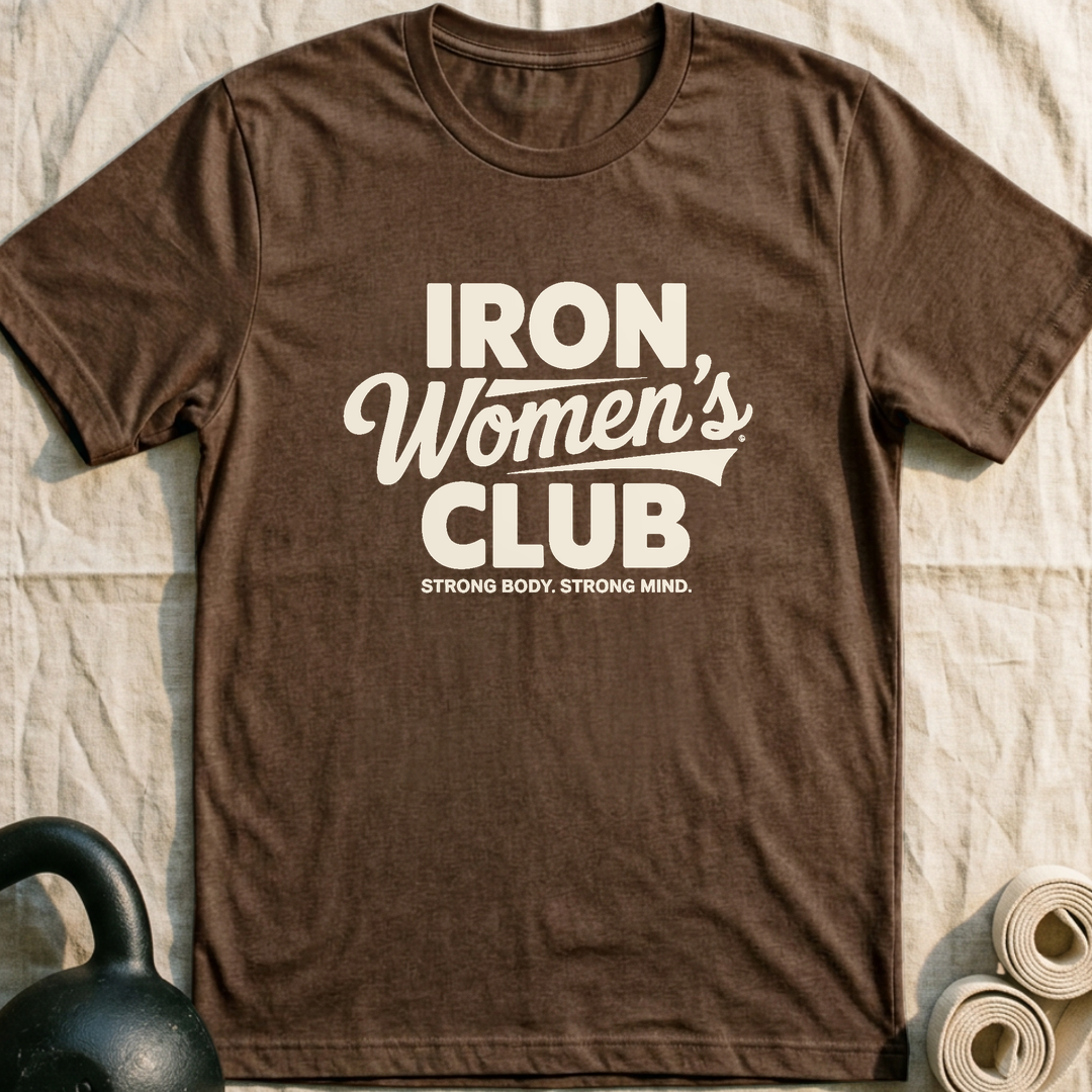 Iron Women's Club T-Shirt — Heather Brown