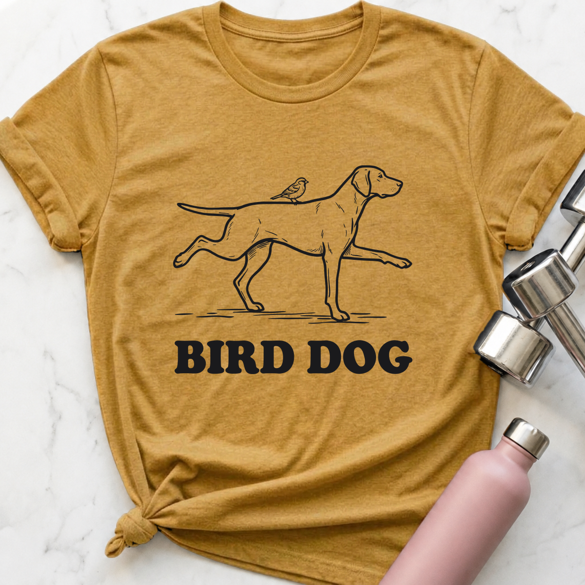 Bird Dog T-Shirt — Heather Mustard