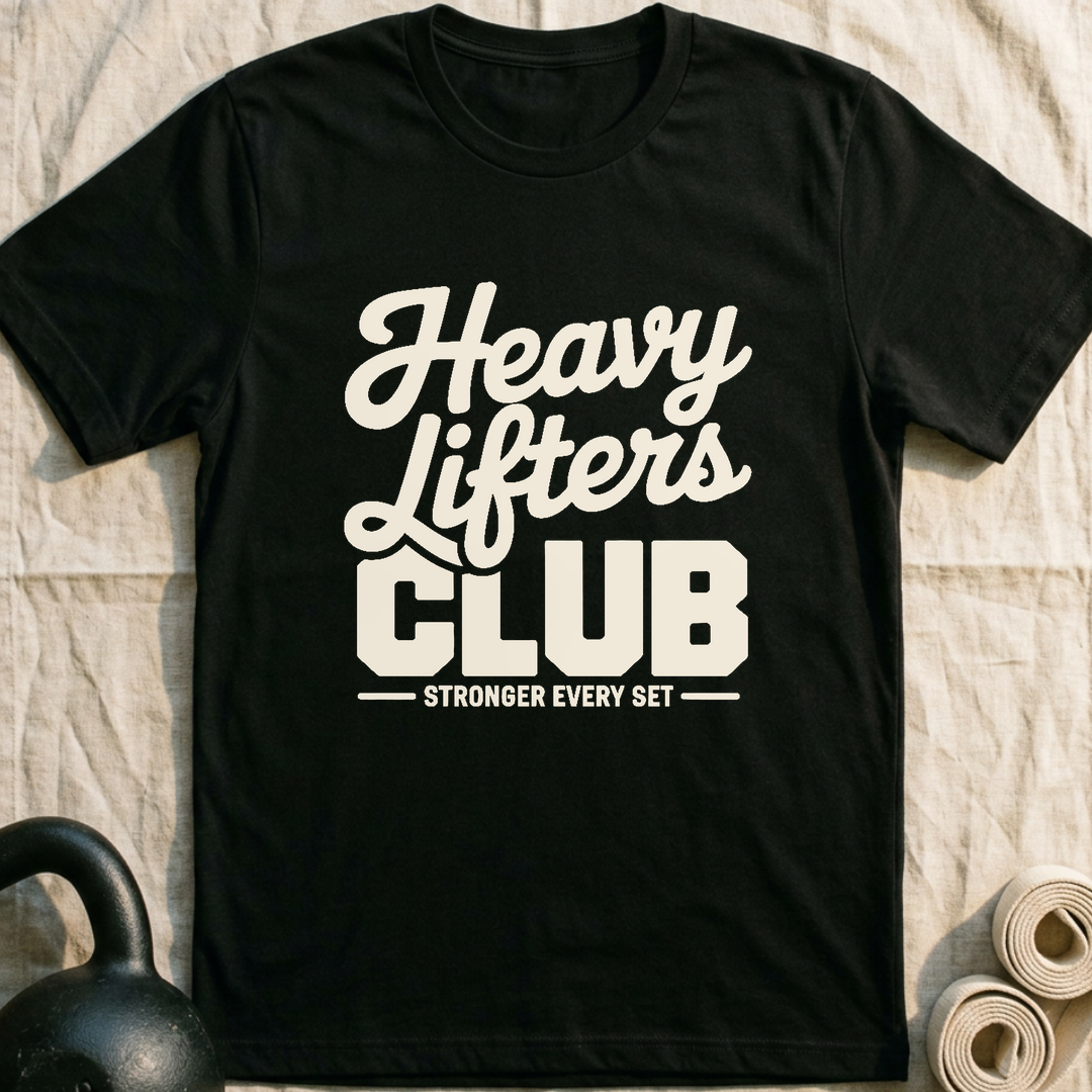 Heavy Lifters Club T-Shirt — Black
