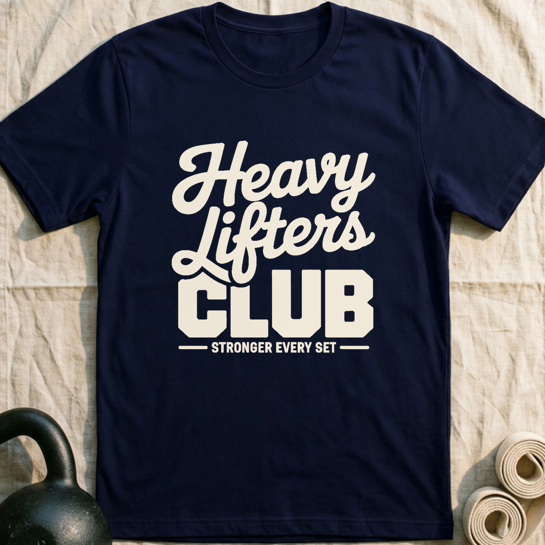 Heavy Lifters Club T-Shirt — Navy