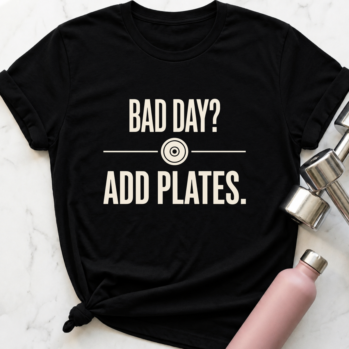 Bad Day Add Plates T-Shirt — Black