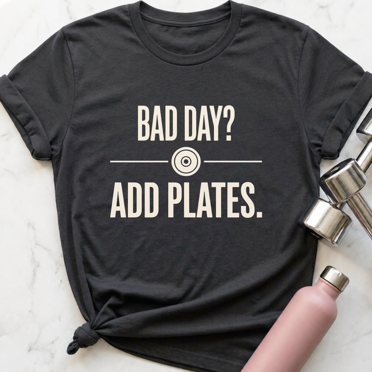 Bad Day Add Plates T-Shirt — Dark Grey Heather