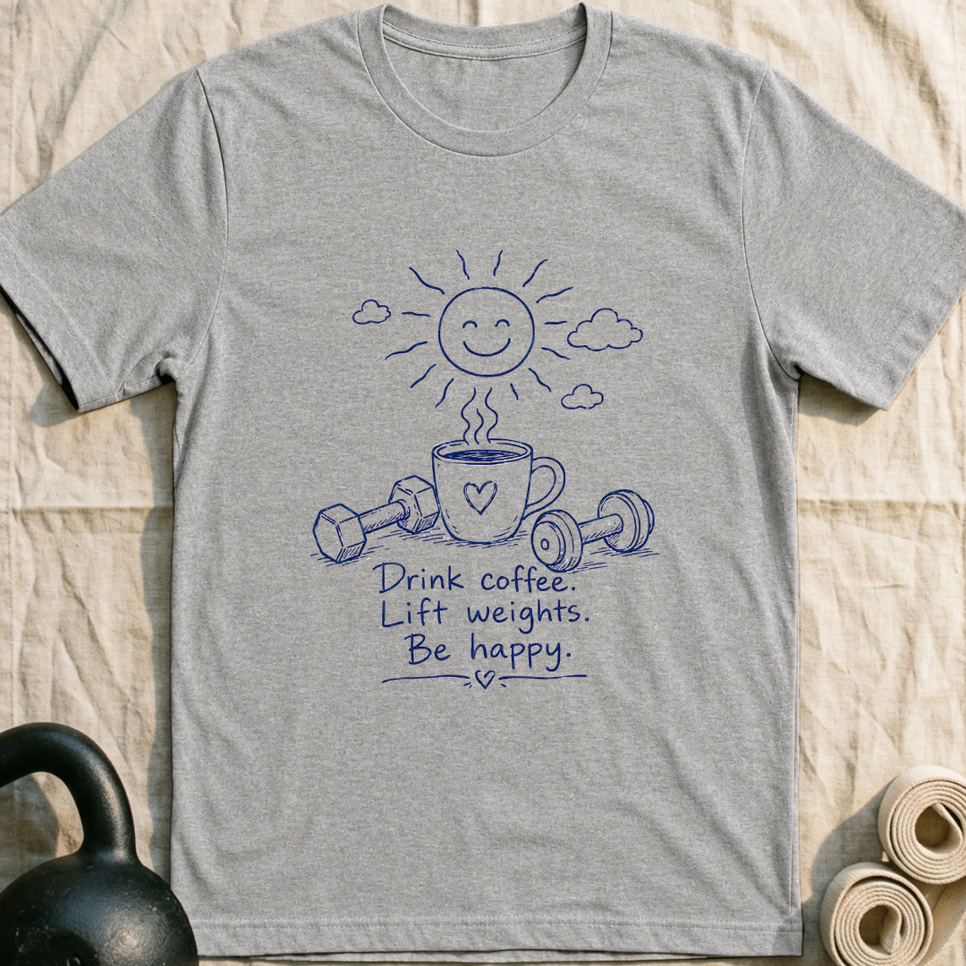 Drink Coffee Sunshine T-Shirt — Athletic Heather
