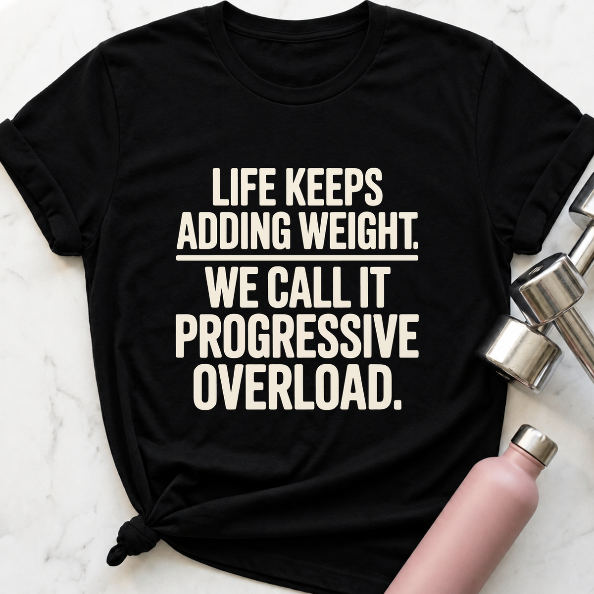 Progressive Overload T-Shirt — Black