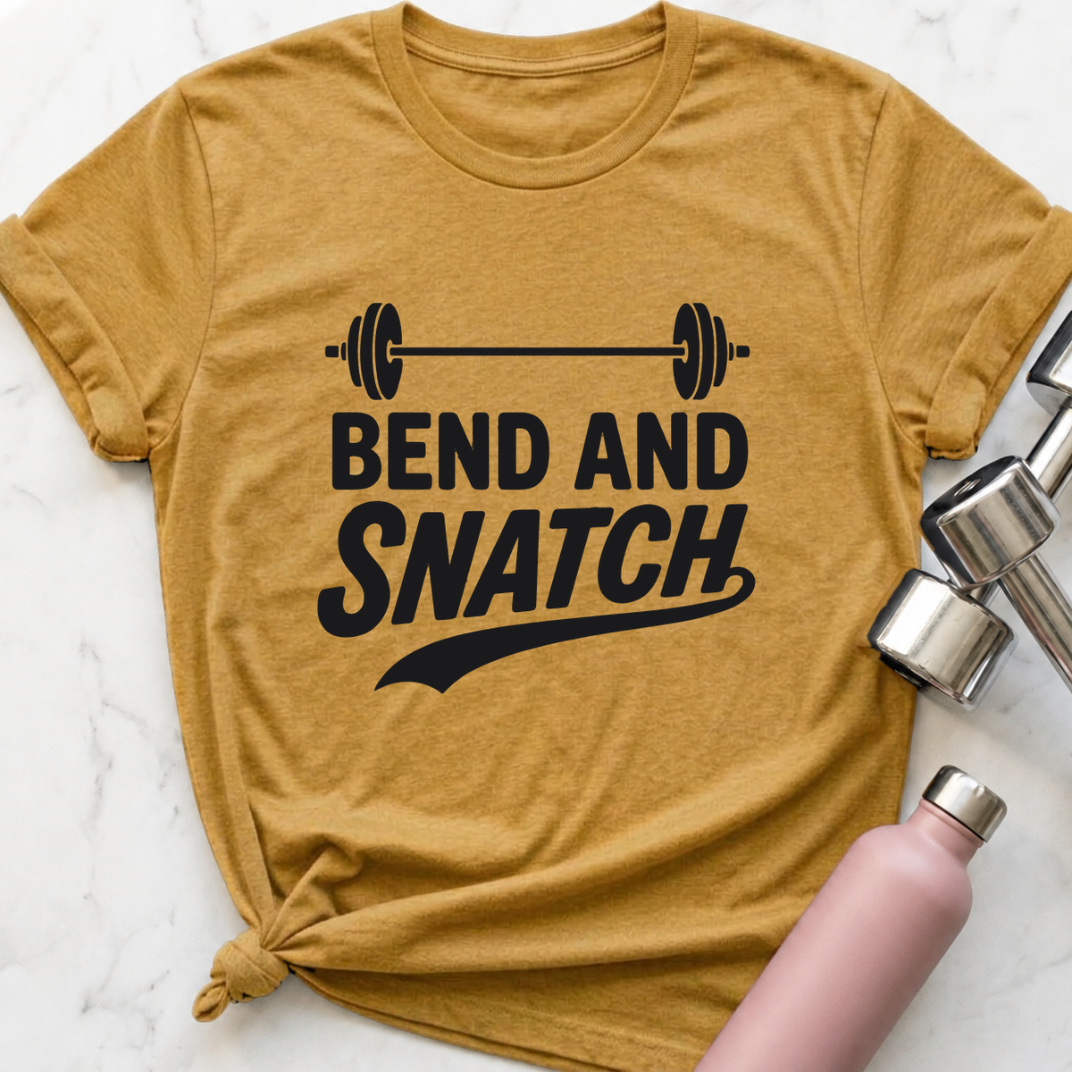 Bend And Snatch T-Shirt — Heather Mustard
