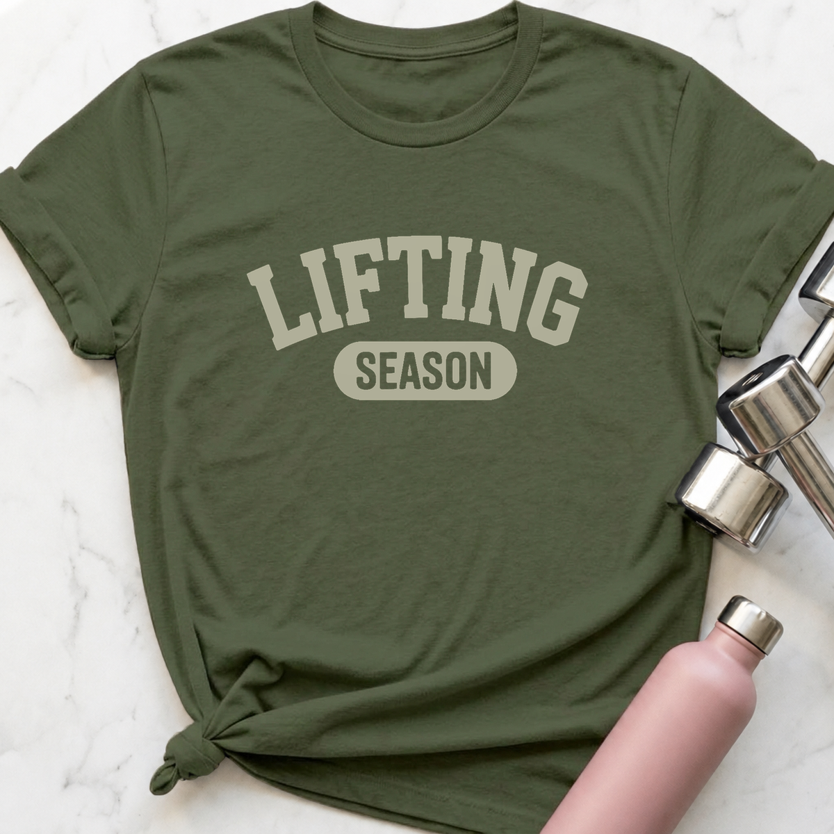 Lifting Season T-Shirt — Military Green