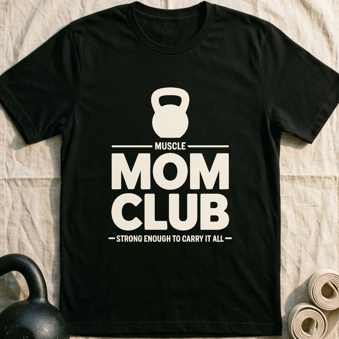 Muscle Mom Club T-Shirt — Black