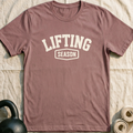 Lifting Season Shield T-Shirt — Mauve