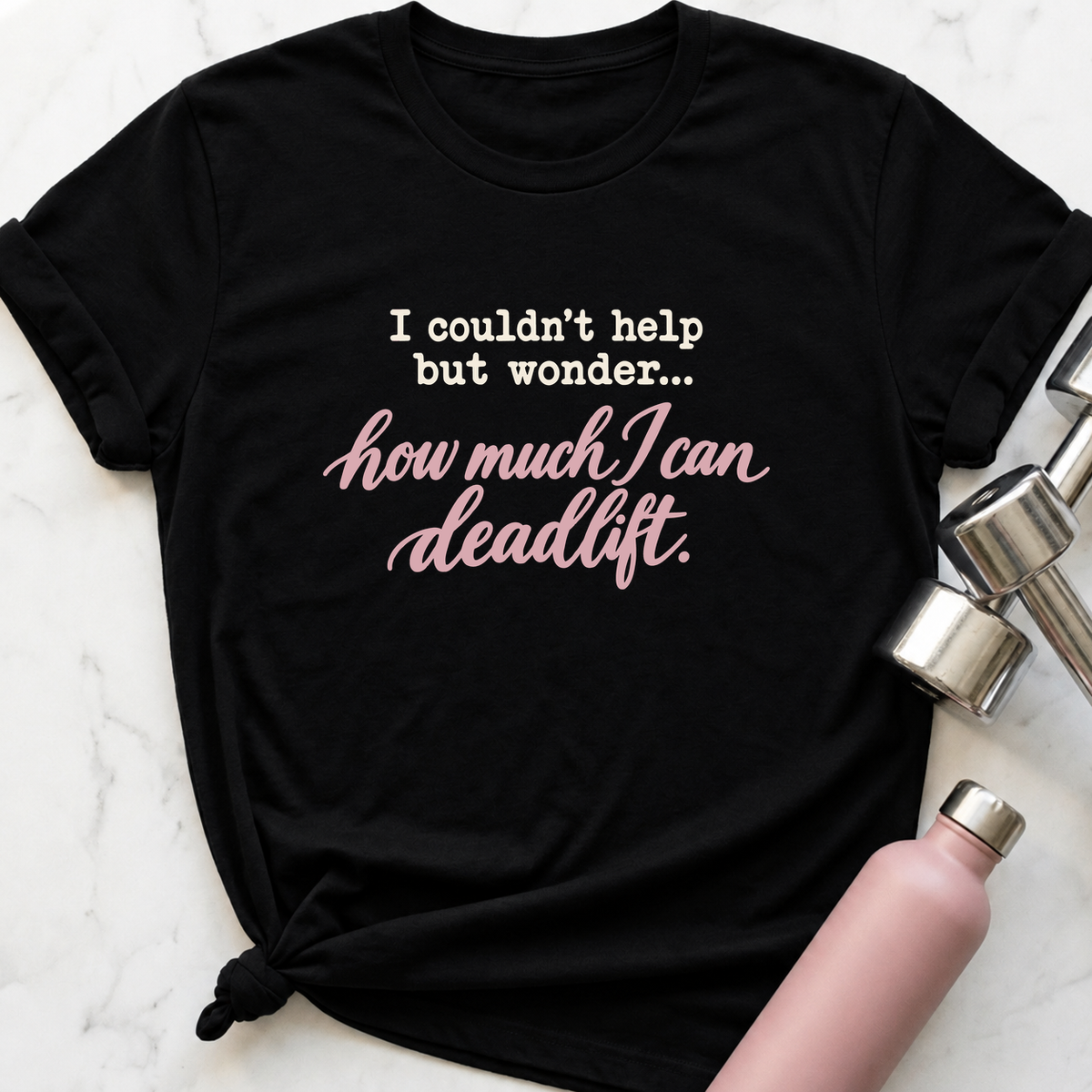 I Couldn't Help But Wonder T-Shirt — Black